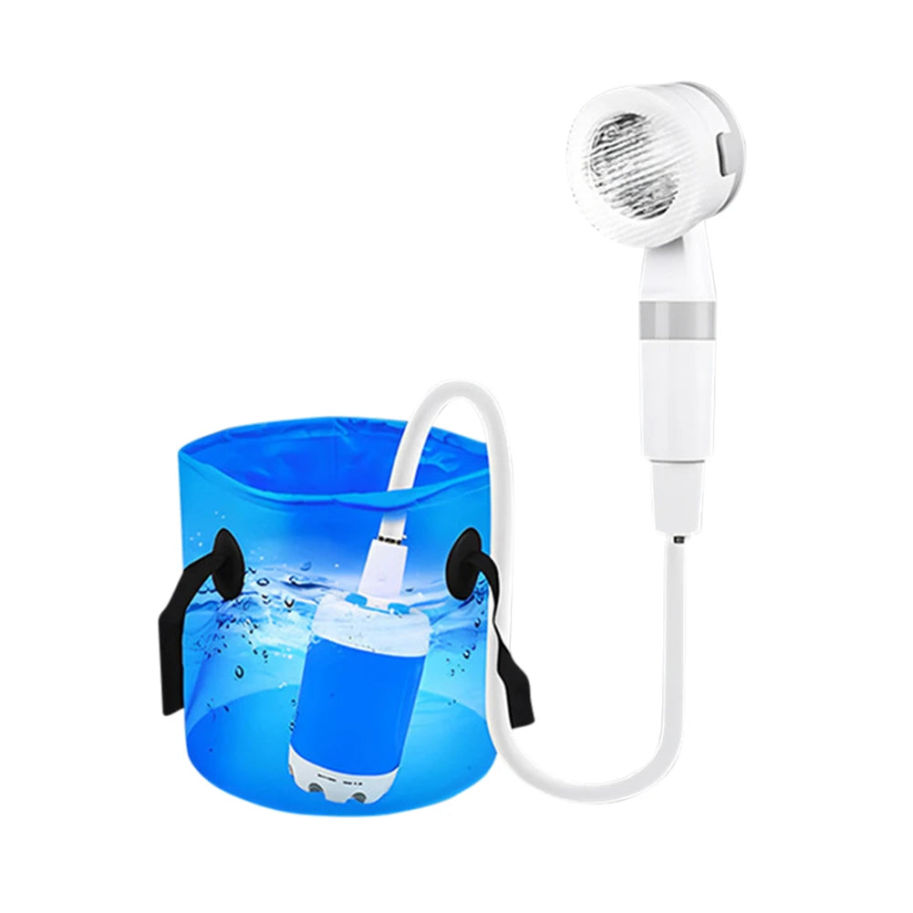 Portable Camping Shower Outdoor Shower Sprayer Rechargeable Electric Shower Pump for Camping Car Washing Gardening Pet Cleaning