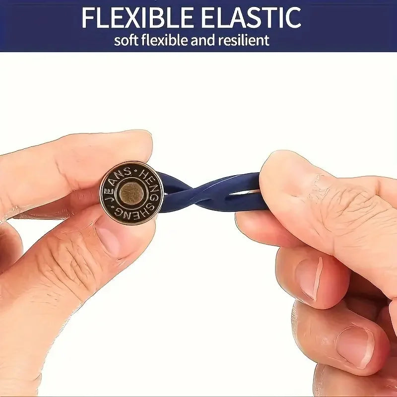 4pcs Button Extender For Pants, Adjustable Waist Button, Retractable Waistband Expander, Random Color, No Sew Buttons