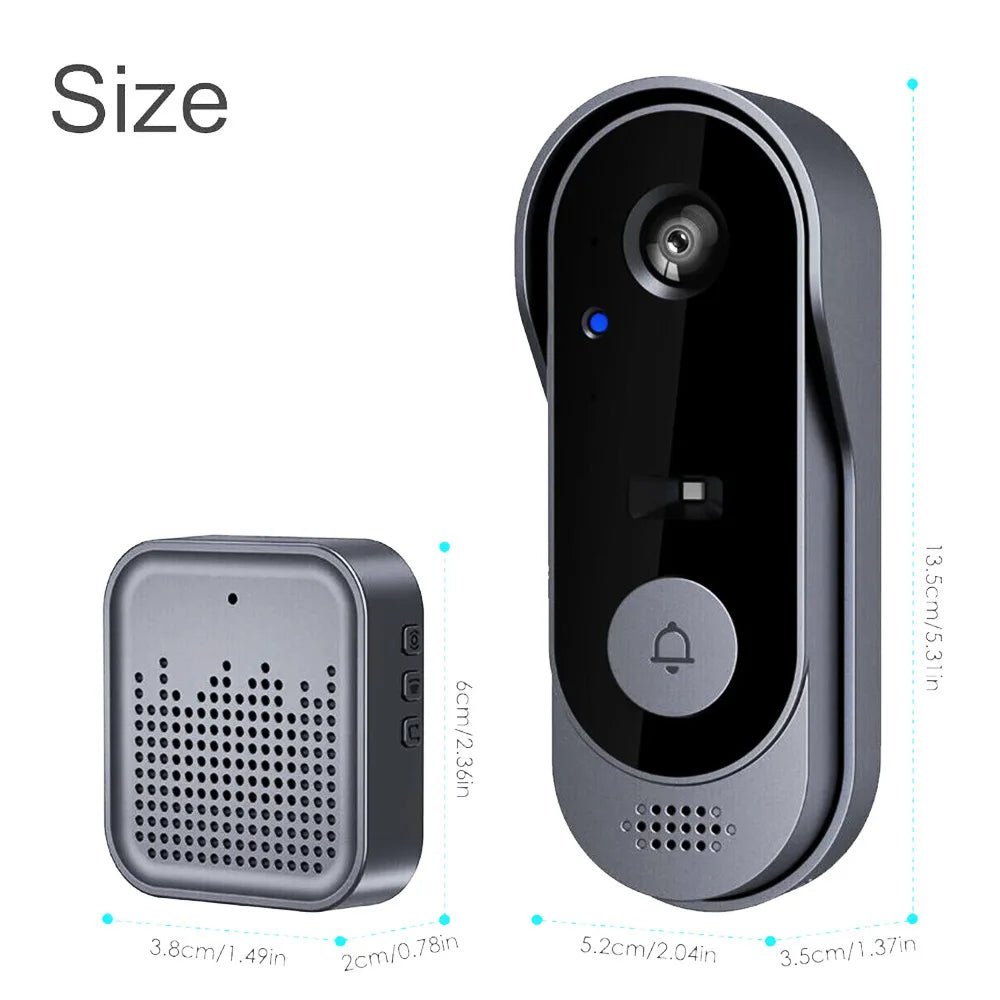 Smart Home Doorbell Night Vision Monitors 720P Video Camera 2.4G Wifi Doorbell Security Waterproof Wireless Bell Door Intercom