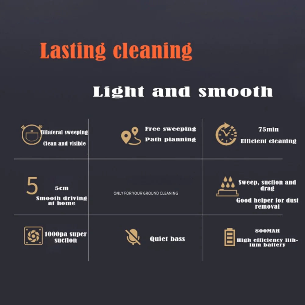 3-in-1 Smart Sweeping Robot Vacuum Cleaner Automatic Cleaning Sweeping Machine USB Rechargeable Mopping Cleaning Appliances New