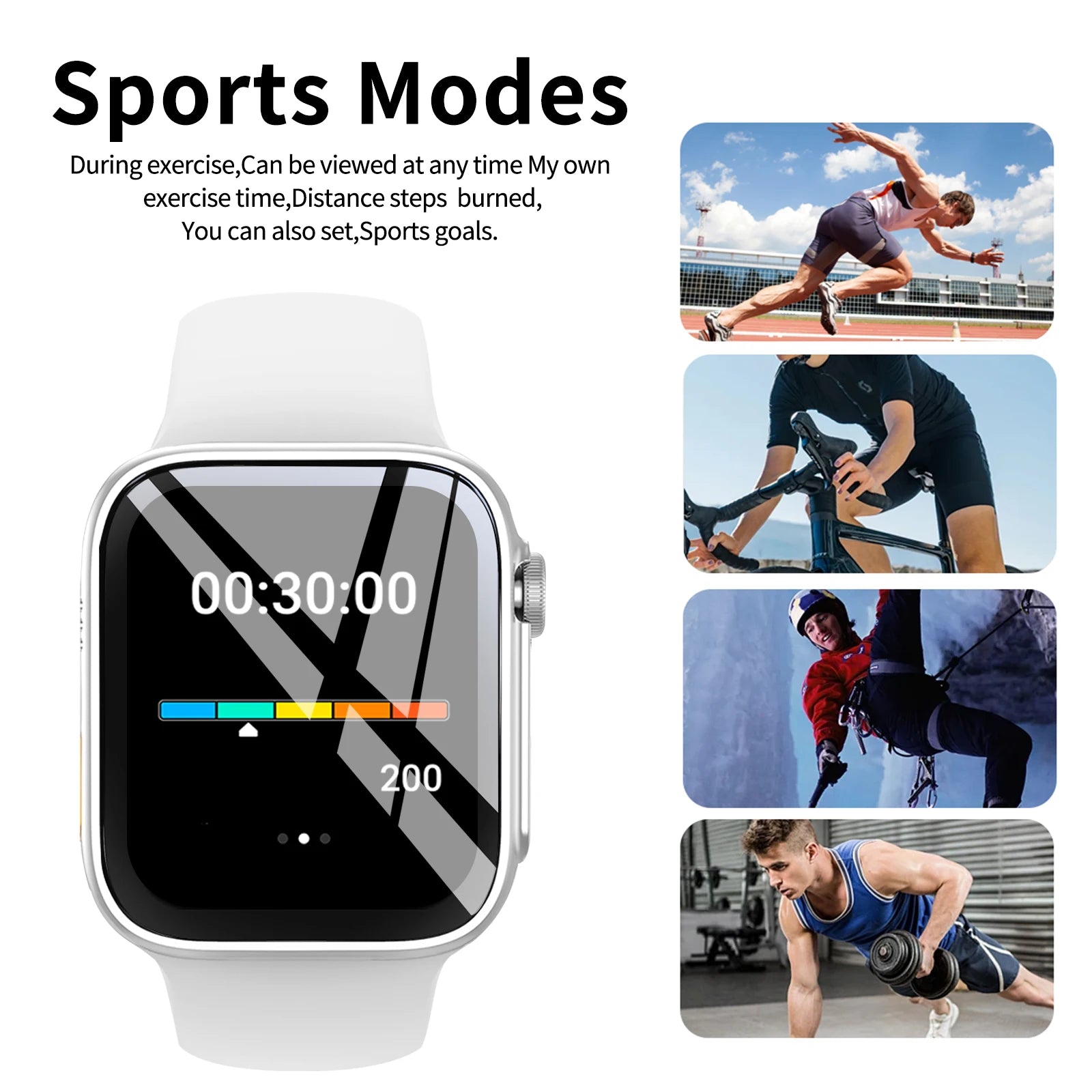 Smart Watch with1.68-Inch HD Display – Wireless Calling/Dialing, Alarm/Message Notifications, Fitness Tracking, Music Control.