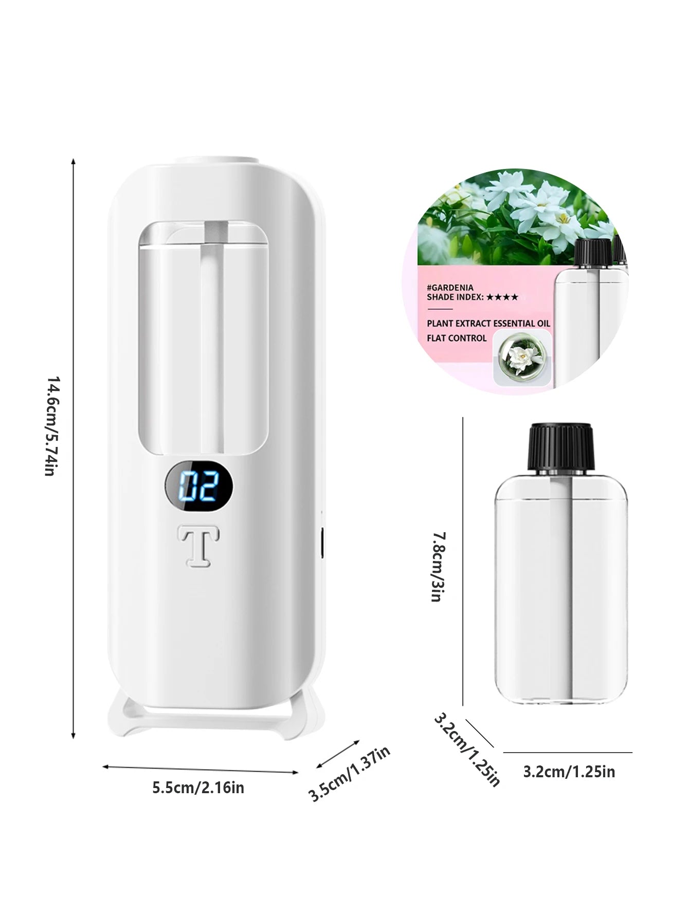 Automatic Aromatherapy Machine And Air Humidifier With Digital Display And Colored Lights -Machine Office Home, And Bathroom