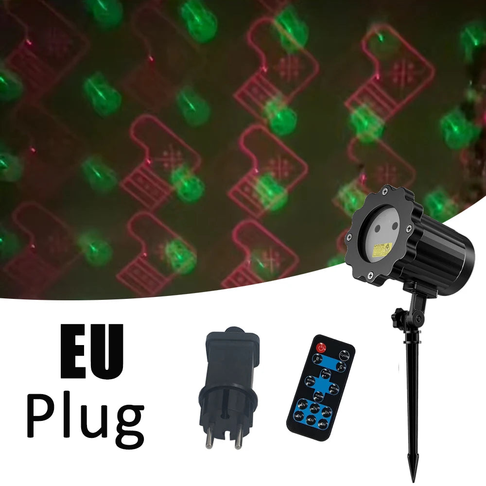 Laser Projector Outdoor Lights, IP65 Waterproof LED Christmas Lamps With Remote Control for Christmas, Party, New Year, Holiday