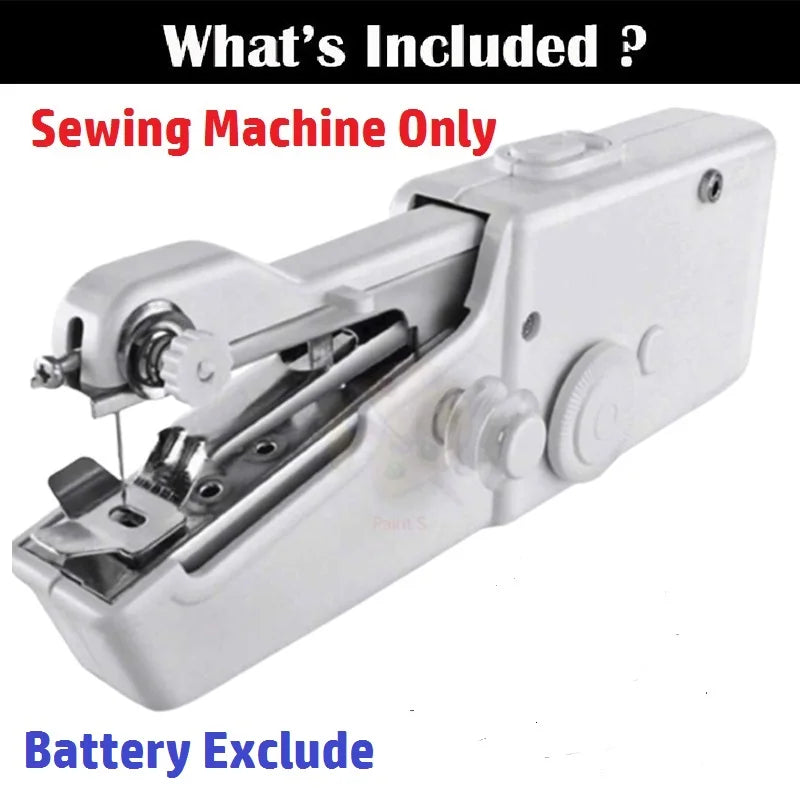 Mini Sewing Machine Hand Portable Manual Handheld Cordless Electric Sewing Machine Kit Quick Repair DIY Clothes Supplies Tools