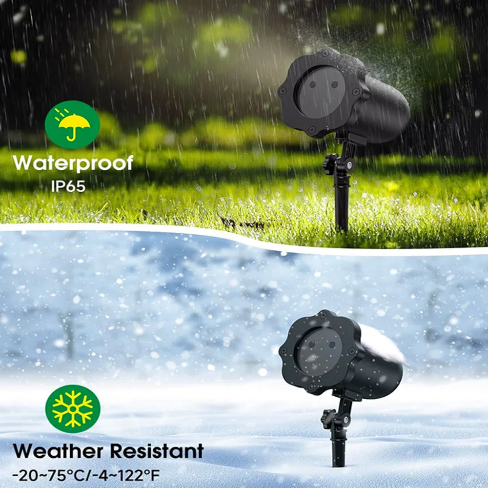 Laser Projector Outdoor Lights, IP65 Waterproof LED Christmas Lamps With Remote Control for Christmas, Party, New Year, Holiday
