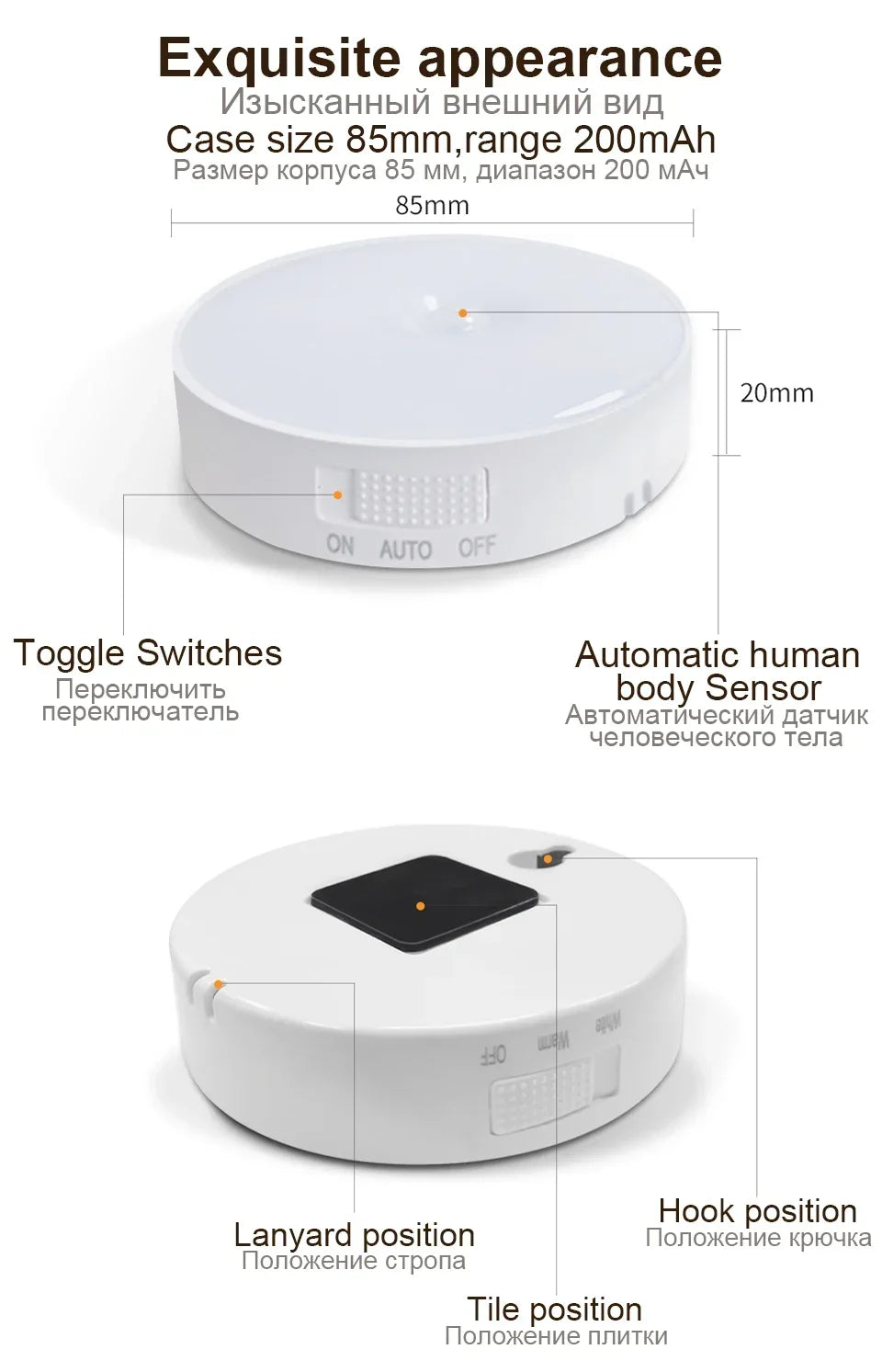 Motion Sensor LED Night Light USB Rechargeable Night Lamp For Kitchen Cabinet Wardrobe Lamp Staircase Wireless Closet Light