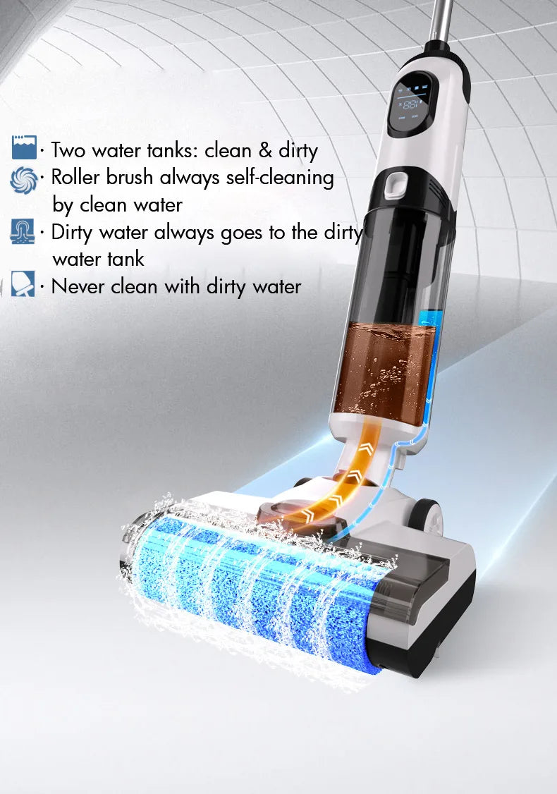 3-in-1 Vacuum, Mop & Self-Cleaning System Wet And Dry Vaccum Cleaner For Wet And Dry Multi-Surface Cleaning With Air Dr