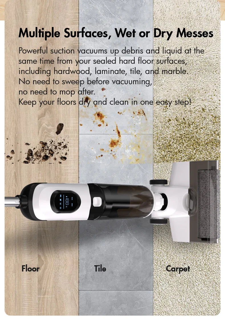 3-in-1 Vacuum, Mop & Self-Cleaning System Wet And Dry Vaccum Cleaner For Wet And Dry Multi-Surface Cleaning With Air Dr
