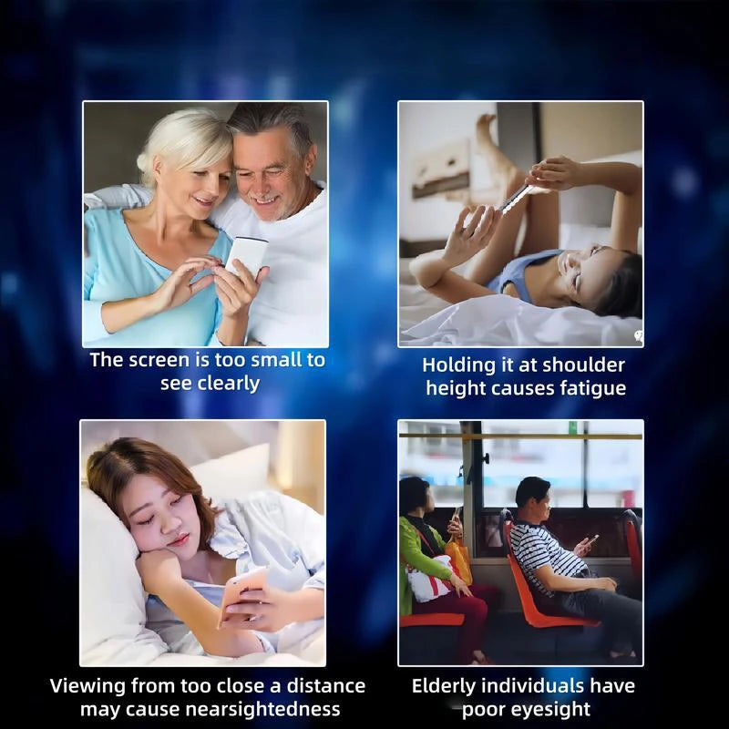 12"Mobile Phone Magnifier Ultra-HD Screen Magnifier for Easy TV Viewing Orientation for Landscape Use Eye Protection Full-Screen